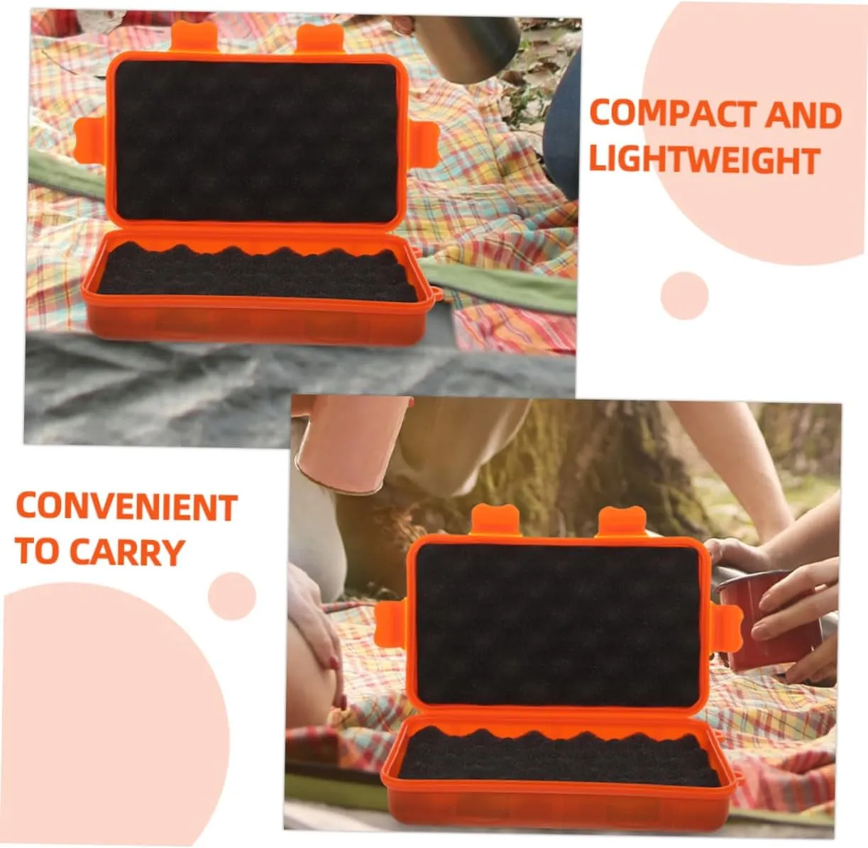 4pcs Survival Storage Box Multi-use Outdoor Tool Case Shockproof Organizer for Hiking Camping Fishing and Emergency Preparedness Sealed Container