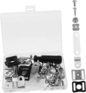 57pc Hockey Helmet Repair Kit Replacement Parts for Visor Clips Screws Nuts Buckles for Youth Adult Ice Hockey Football Baseball Helmets
