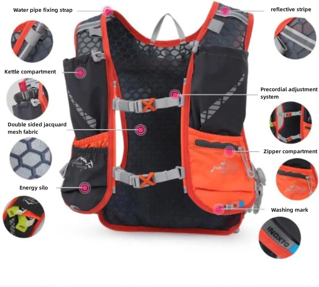 5L Hydration Pack for Women, Lightweight Running Backpack with Reflective Strip, Perfect for Trail Running and Hiking