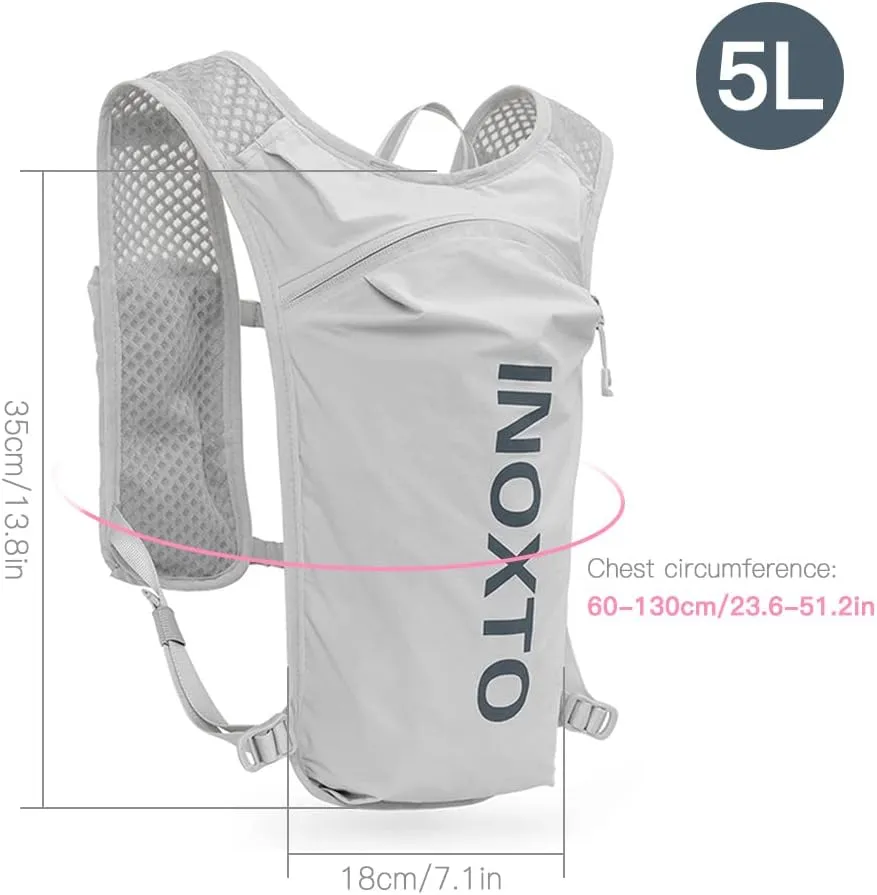 5L Outdoor Running Backpack Bicycle Backpack Sports Vest Ultralight Riding Bag Women Men Breathable Jogging Sport Backpack for Camping Hiking Cycle Sport Bag