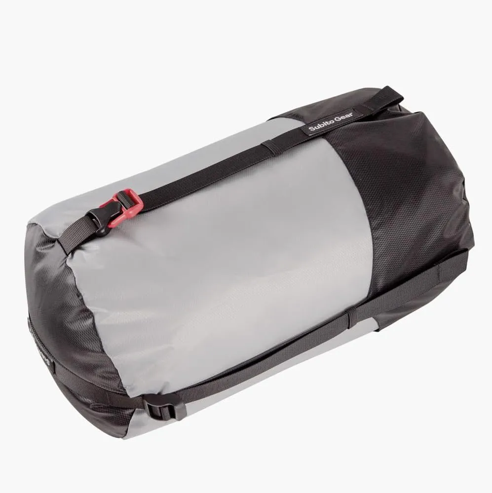 5pcs Lightweight Compression Stuff Sack | Weatherproof Polyester Bag for Camping/Hiking/Backpacking | 5 Sizes with 4 Adjustable Straps | Saves 40% Space