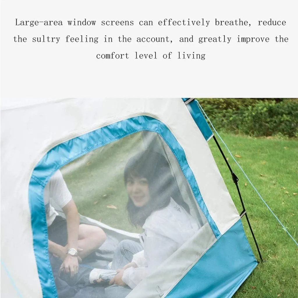 6 Meters Camping Tent 4-Season Heavy Duty Waterproof Tent Family Outdoor Hiking Hunting Tent with Zipped Groundsheet and Chimney