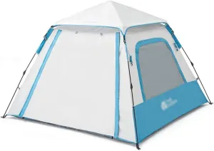 6 Meters Camping Tent 4-Season Heavy Duty Waterproof Tent Family Outdoor Hiking Hunting Tent with Zipped Groundsheet and Chimney