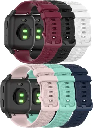 6-Pack Bands Compatible with Togala 1.69" Sport Watch Wrist Strap Quick Release Waterproof Soft Silicone Band for Togala P32 GPS Smartwatch
