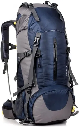 60L Camping Hiking Backpack Waterproof Lightweight Backpack Packable Bag Casual Outdoor Sport Travel Daypacks(Blue)