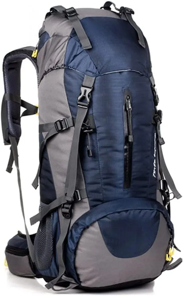 60L Camping Hiking Backpack Waterproof Lightweight Backpack Packable Bag Casual Outdoor Sport Travel Daypacks(Blue)