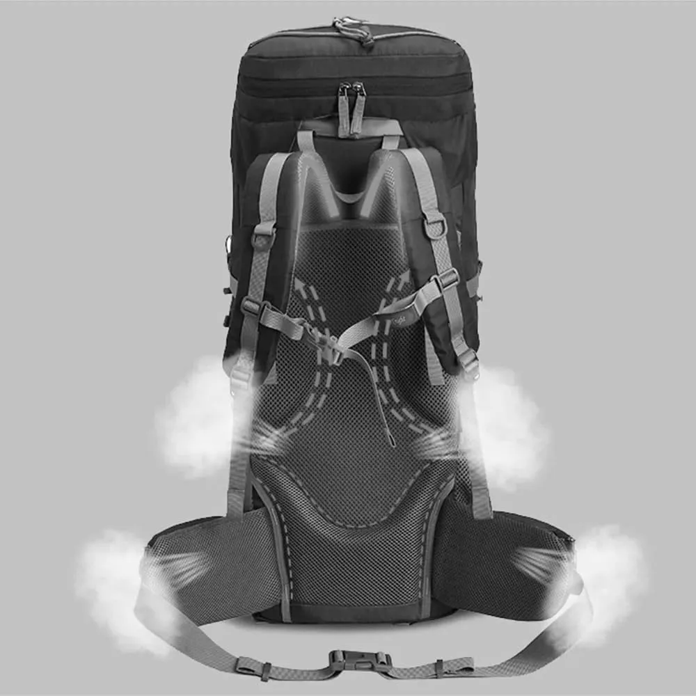 60L Large Hiking Mountaineering Backpack Climbing Hiking Backpack Camping Backpack Sport Outdoor Bag