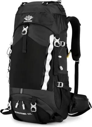 60L Waterproof Hiking Backpack Camping Travel Daypack with Rain Cover for Camping Hiking Travel