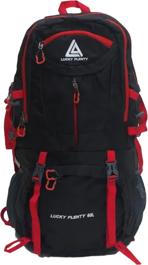 60L Waterproof Hiking Camping Backpack (Black)