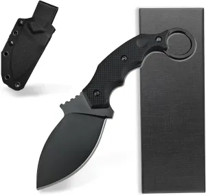 637T Fixed Blade Knife with Kydex Sheath, 8.27 Inch Full Tang Hunting Knife with G10 Handle, D2 Steel for Bush Survival, Camping, Hunting, Fishing, Father's Day knife