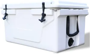 65 QT Portable Outdoor Cooler with Wheels and Handle for Beach Car Boat, Small Rolling Insulated Ice Chest, Hard Personal Travel Cooler for Party Fishing Camping Pool, Beverage Drink Can