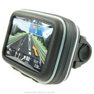6inch SatNav GPS DIN - Hella Powered Motorcycle Mount - Angled Mini USB (SKU 14152)