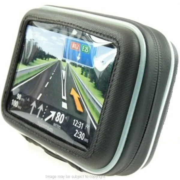 6inch SatNav Motorcycle M8 Powered Handlebar Mount - angled mini USB (sku 14168)