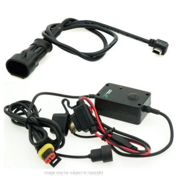 6inch SatNav Motorcycle M8 Powered Handlebar Mount - angled mini USB (sku 14168)