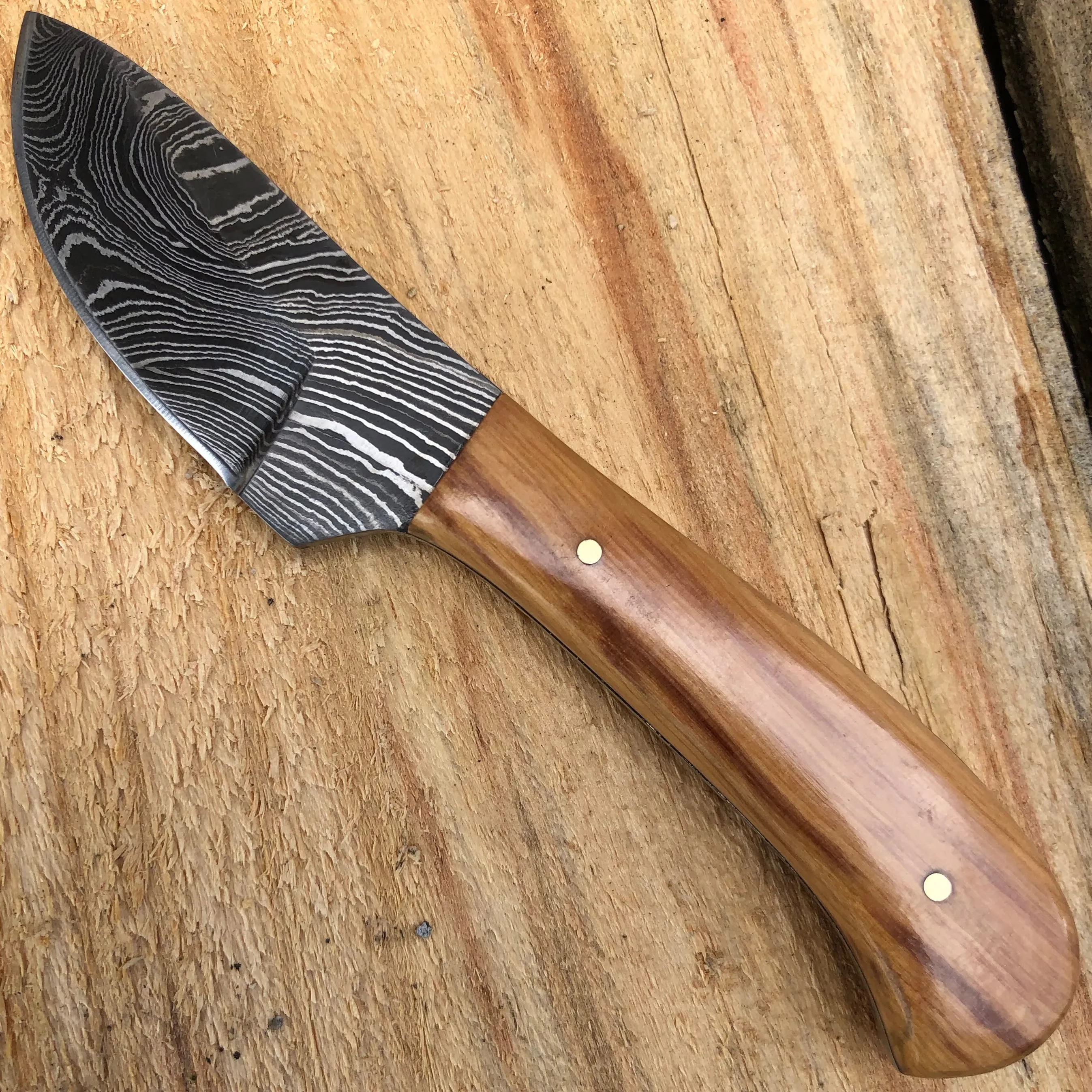 6" DAMASCUS FIXED BLADE Survival Skinner Camping Knife NEW