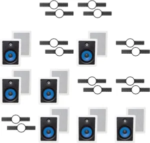 7-Legrand MS3651 3000 Series 6.5" in-Wall Speakers (Pair)   Install KIT (PRE Construction Bracket)