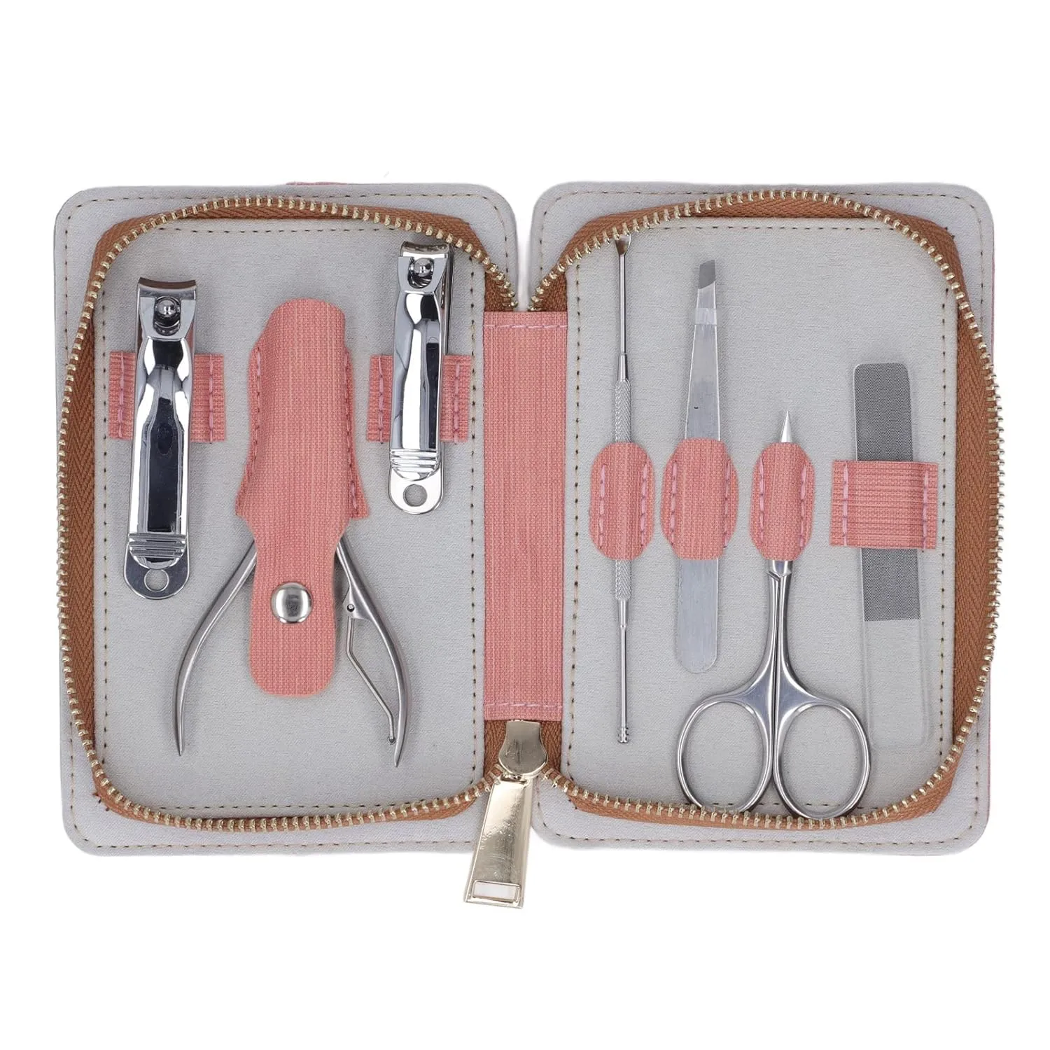 7 Pieces Stainless Steel Manicure Set with High Hardness and Sharpness for Nail Salons Makeup Studios