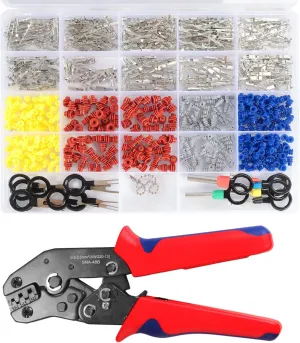 719PCS 19 Types Automotive Pin Connector Kit With Wire Crimping Tool, 1/1.5/1.8/2.2/2.8/3.5mm Terminal Pins With Pin Removal Tool Kit, For 22-14 AWG Molex Style Deutsch DELPHI AMP JST TYCO Connectors