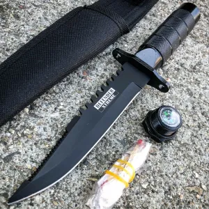8.5" Tactical Fishing Hunting Survival Knife w/ Sheath Bowie Survival Kit Camp