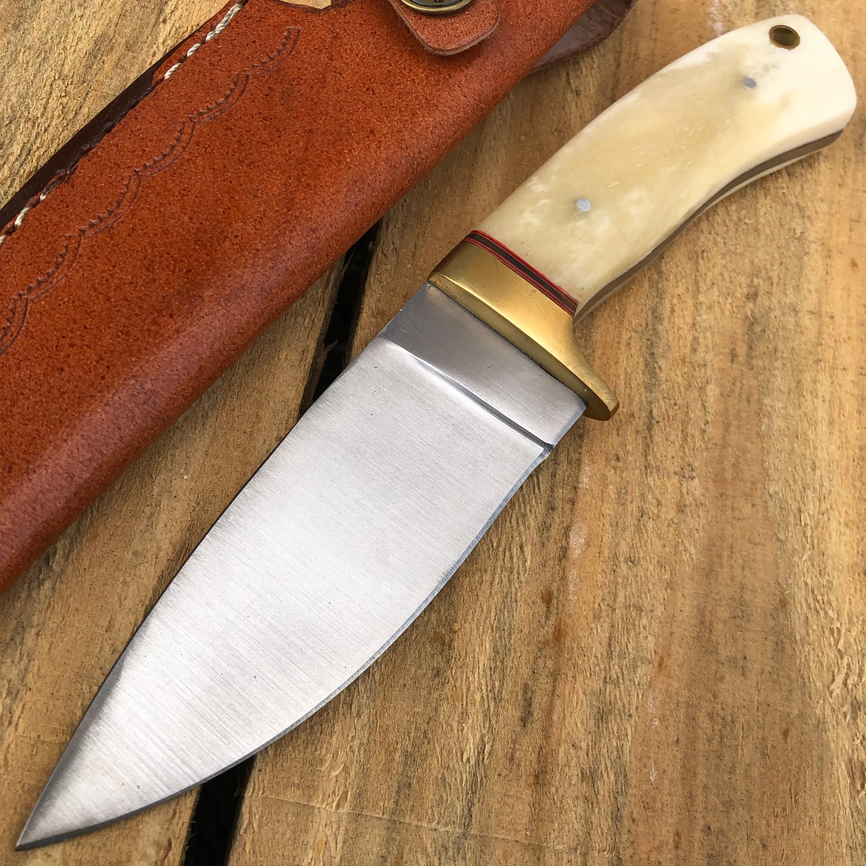 8" Survival FULL Tang Hunting FIXED BLADE Skinner Camping Drop Point Knife NEW