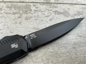 9000R Matt Diskin Livewire EDC Knife 3.3" Cpm-Magnacut Two-Tone Reverse Tanto Blade, Cool Sharp Tactical Folding Pocket Knife, Pocketclip, for Men Women Camping Hiking (Black)