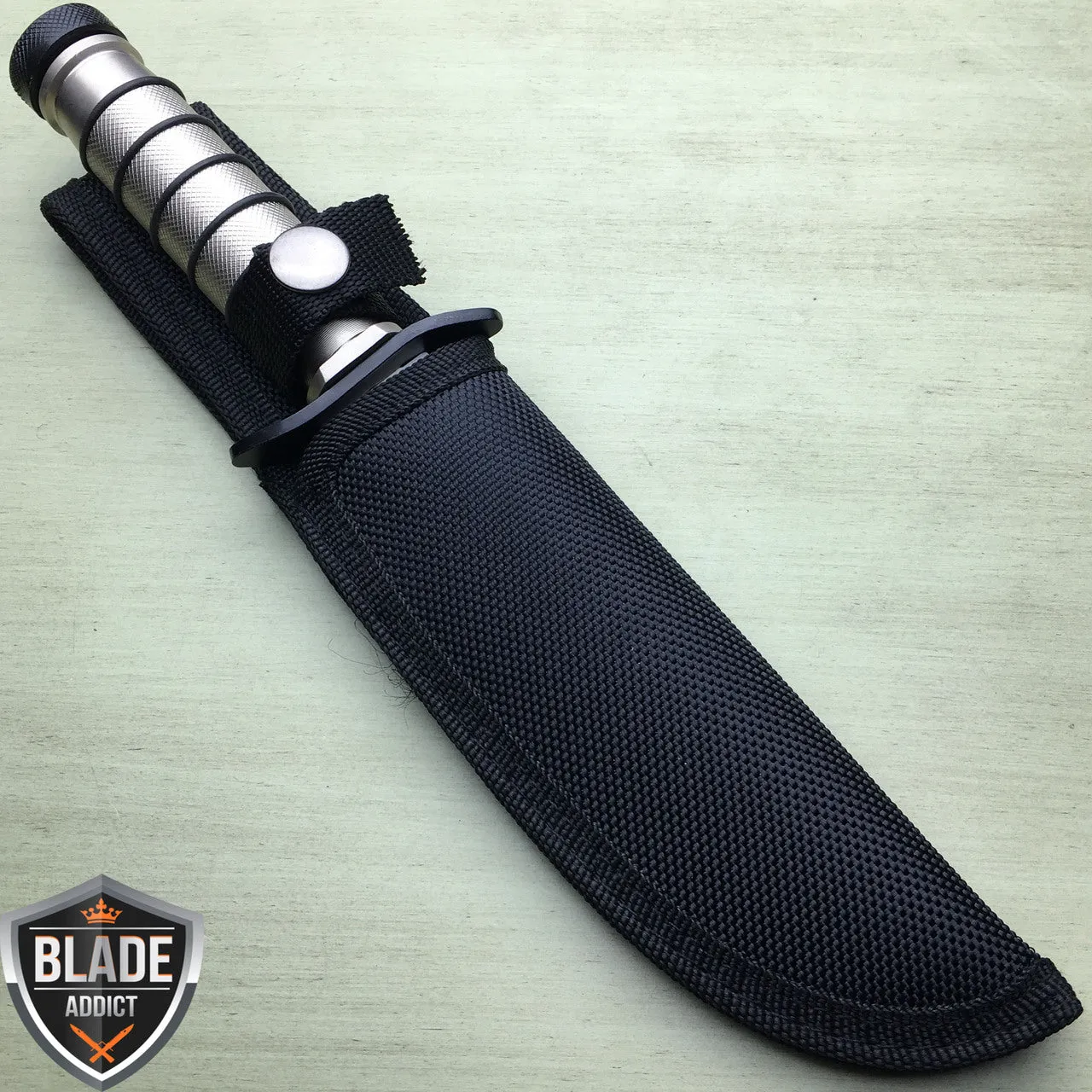 9.5" Tactical Hunting Army Rambo FIXED BLADE Knife Bowie w Survival Kit
