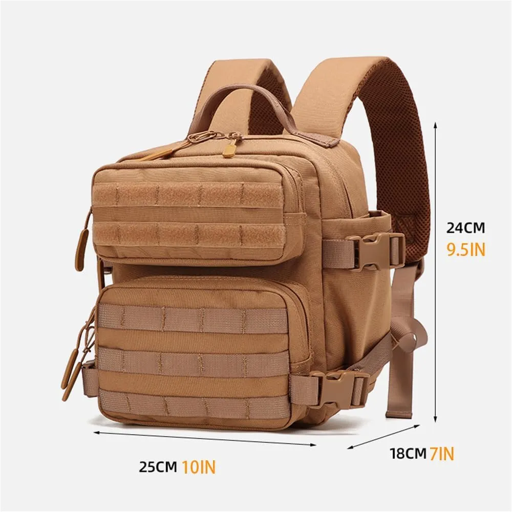 9L Mini Backpack for Women, 9L Small Hiking Backpack of Gym, Travel, Camping (Black camouflage)