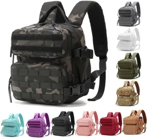 9L Mini Backpack for Women, 9L Small Hiking Backpack of Gym, Travel, Camping (Black camouflage)