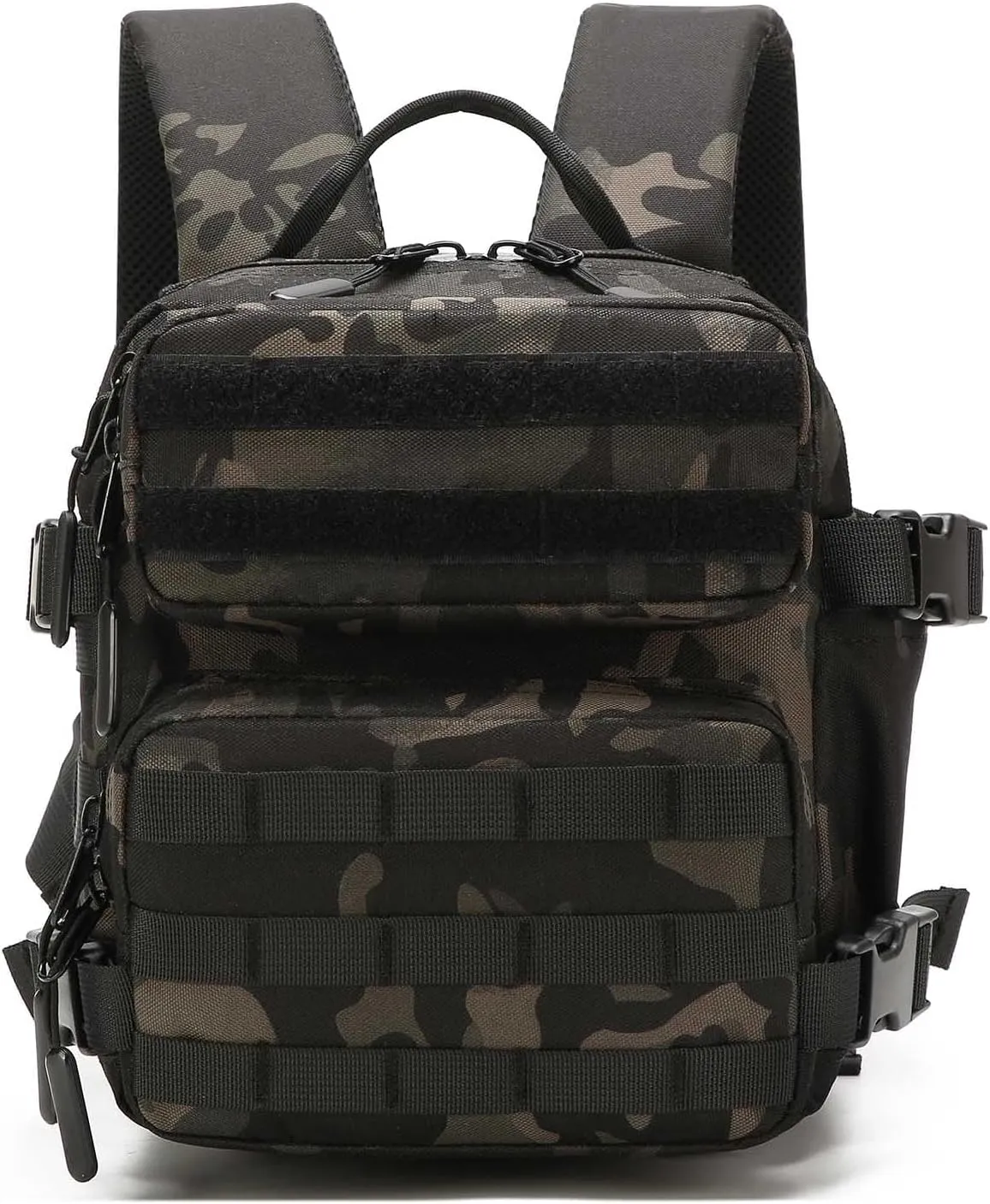 9L Mini Backpack for Women, 9L Small Hiking Backpack of Gym, Travel, Camping (Black camouflage)
