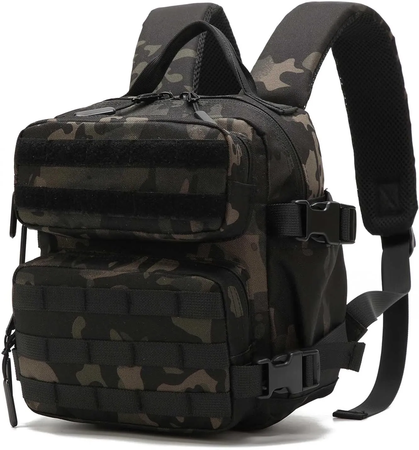 9L Mini Backpack for Women, 9L Small Hiking Backpack of Gym, Travel, Camping (Black camouflage)