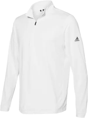 Adidas Mens Lightweight Quarter-Zip Pullover (A401) - White, Medium