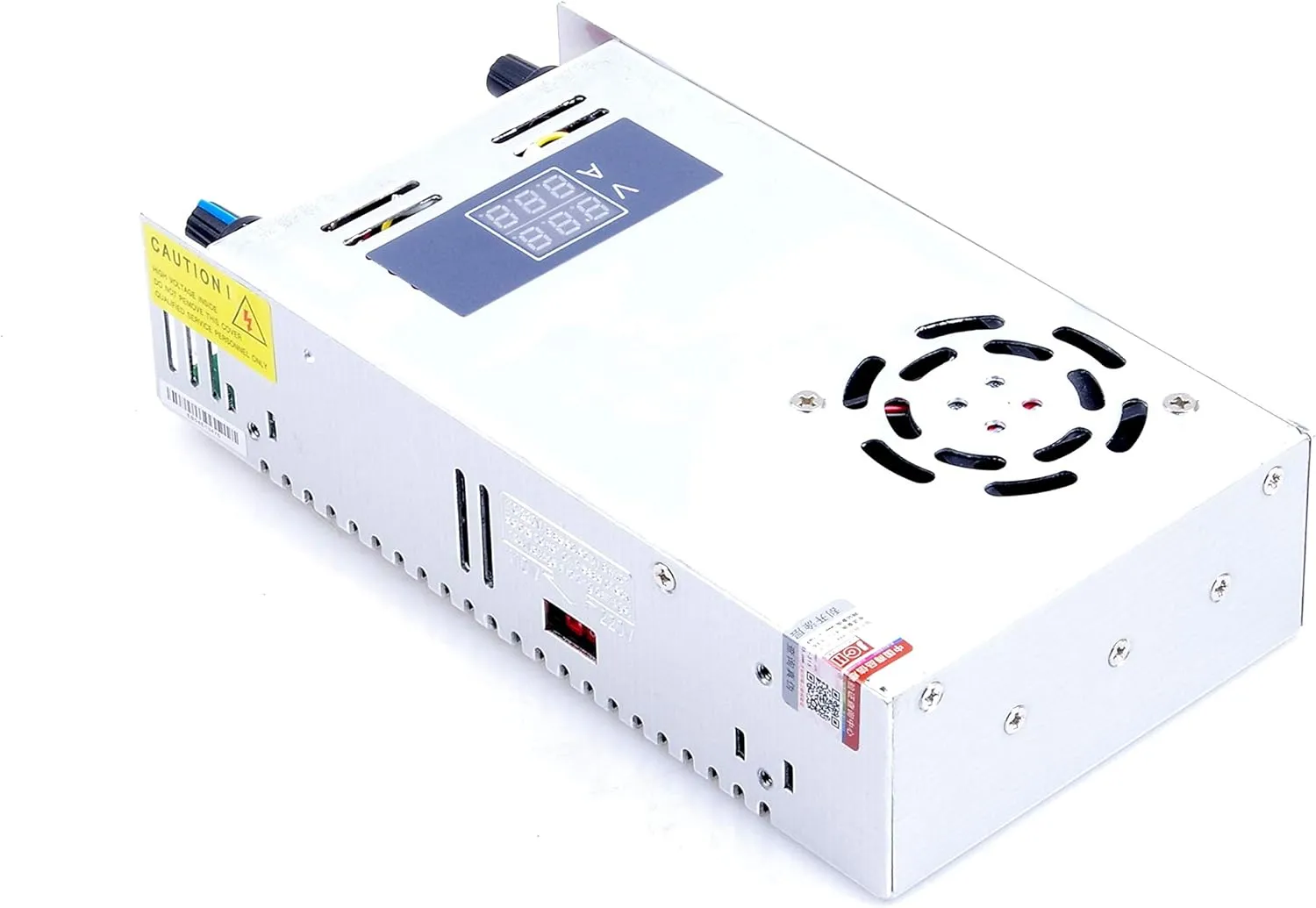 Adjustable DC Power Voltage Converter AC 110V - 220V to DC 0-60V 0-8.5A Module Switching Power Supply Digital Display 500W Voltage Regulator Built in Cooling Fan (0-60V 0-8.5A)