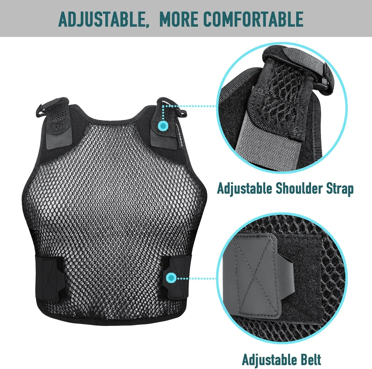 Adjustable Lightweight Ventilation Vest: Helps Increase Air Flow Under Tactical Gear Comfort