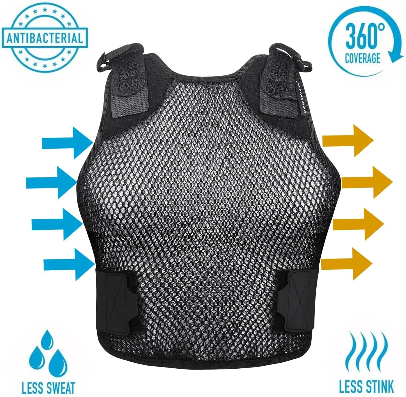 Adjustable Lightweight Ventilation Vest: Helps Increase Air Flow Under Tactical Gear Comfort