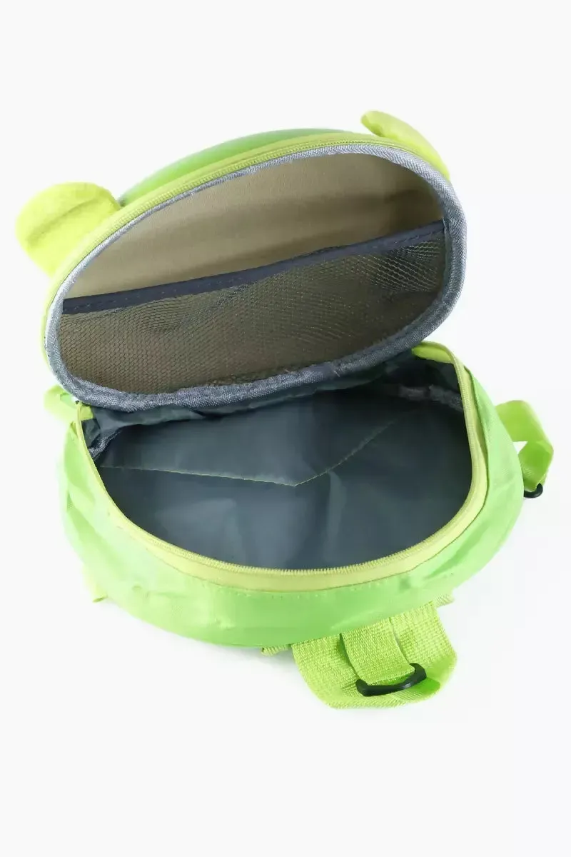 Adorable Frog-Themed Kids' Backpack - Light Green