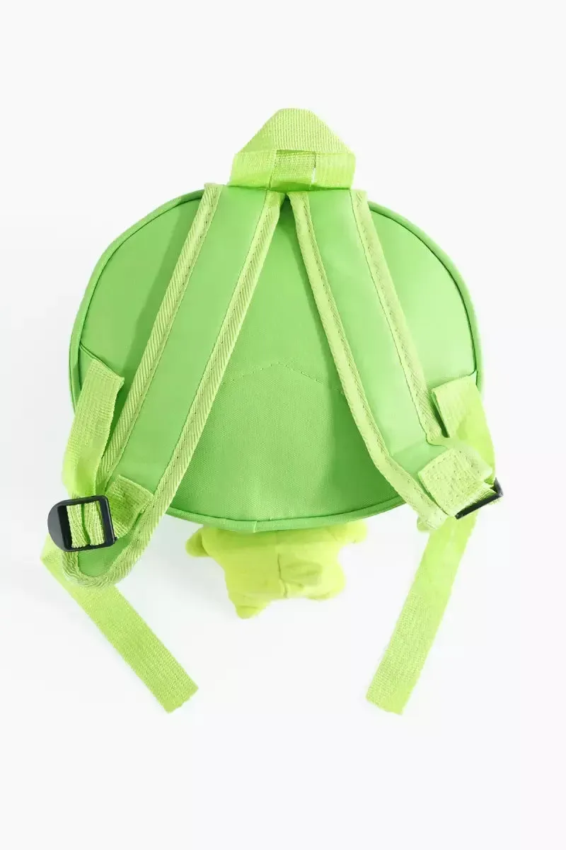 Adorable Frog-Themed Kids' Backpack - Light Green