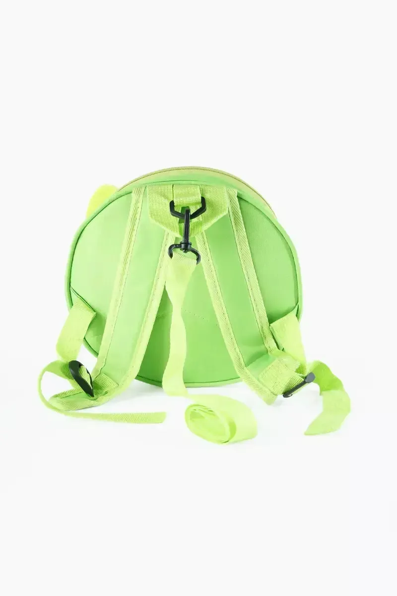 Adorable Frog-Themed Kids' Backpack - Light Green