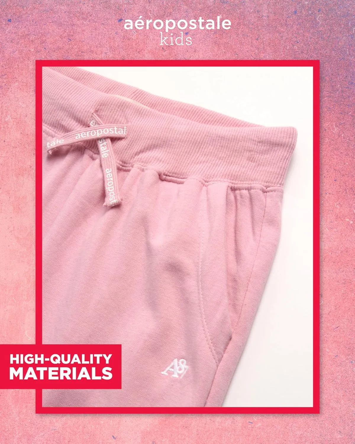 AEROPOSTALE Girls' Sweatpants - Fleece Wide Leg Performance Jogger Pants for Girls - Kids' Lightweight Joggers (7-16)