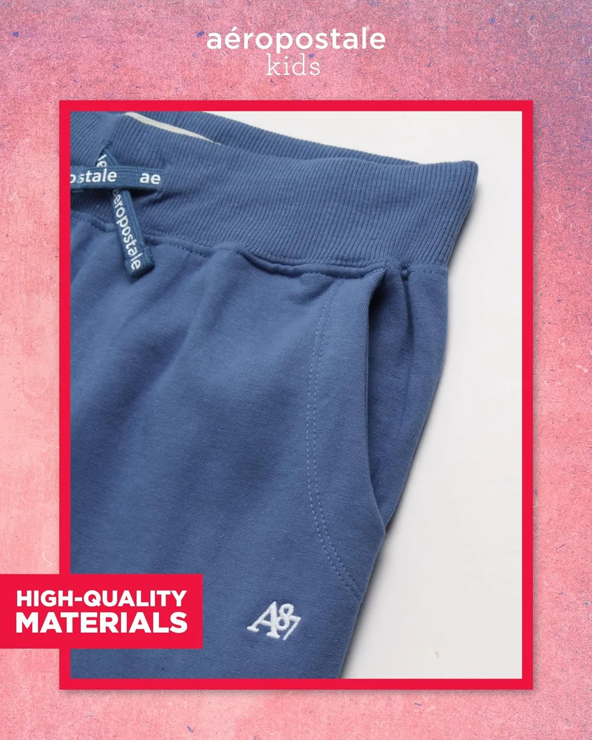 AEROPOSTALE Girls' Sweatpants - Fleece Wide Leg Performance Jogger Pants for Girls - Kids' Lightweight Joggers (7-16)