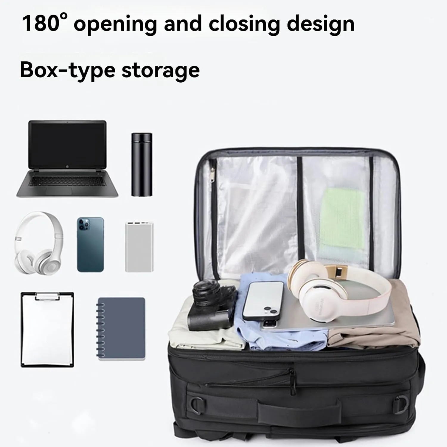 Airback Backpack, Travel Backpack with Vacuum System, Expandable Backpack with Vacuum Compression (Style C,One Size)