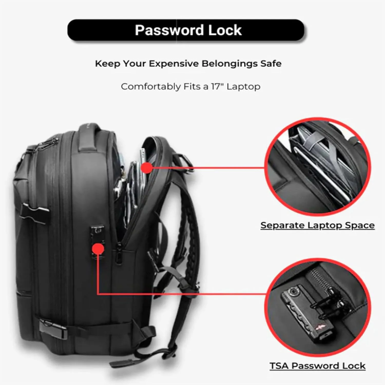 Airmak Vacuum Backpack, Maklot Seal Compression Travel Bag With Pump, Multifunctional Expandable Waterproof Carry on Laggage (Black)