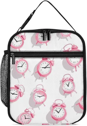 Alarm Cocks Insulated Lunch Bag Leakproof Insulated Cooler Bag with Handbags Side Pocket for Adults