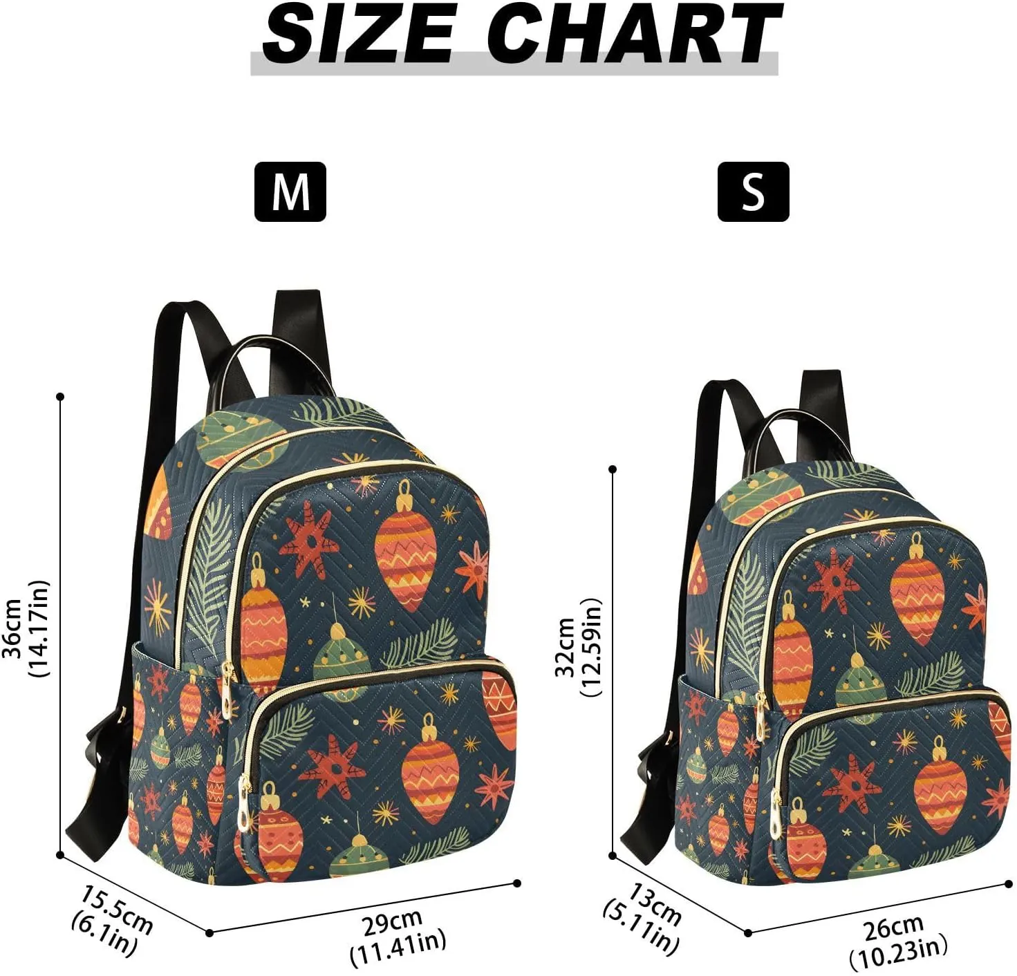 ALAZA Christmas Lantern Small Backpack Purse for Women Travel Bag Lightweight Shoulder Bag Fashion Daypack