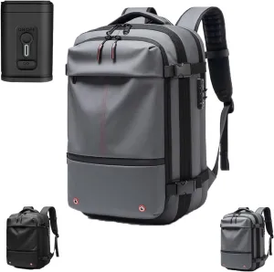 Alepeak Vacuum Backpack,Vacpack Backpack 2.0,60l Expandable Backpack with Vacuum Seal (Grey   Electric Vacuum)