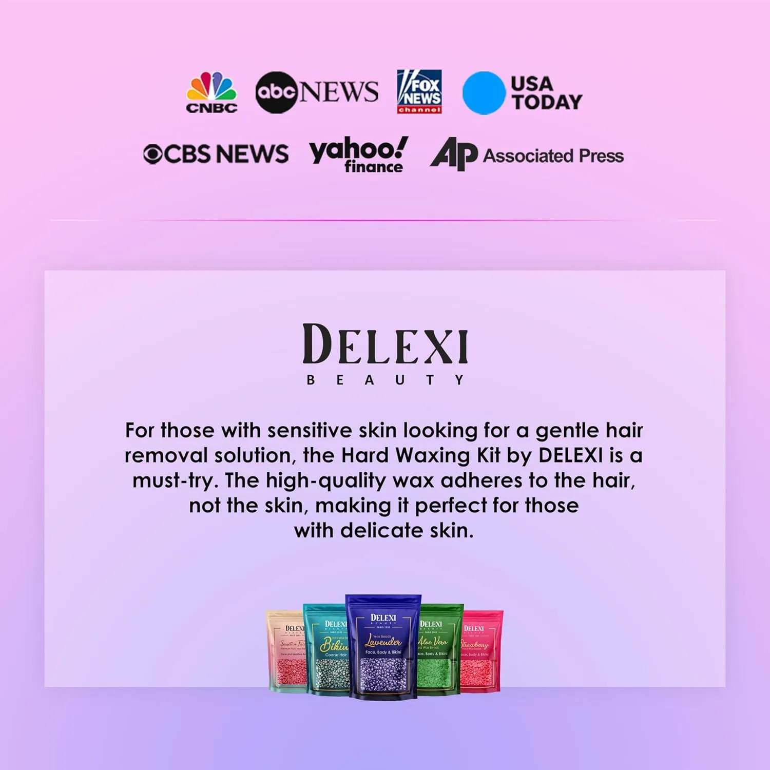 All-in-one Waxing Kit for Women  5 Pack Salon Quality Wax for Full Body Hair Removal - Ideal for Bikini, Brazilian, Underarms, Legs, Eyebrows, Chest, Back, and Mustache - For Sensitive Skin