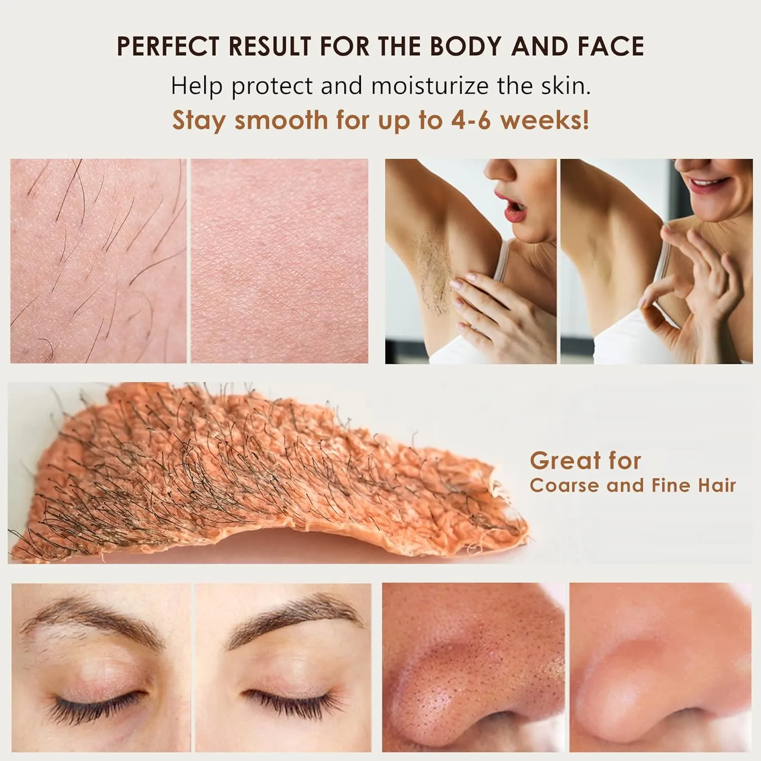 All-in-one Waxing Kit for Women  5 Pack Salon Quality Wax for Full Body Hair Removal - Ideal for Bikini, Brazilian, Underarms, Legs, Eyebrows, Chest, Back, and Mustache - For Sensitive Skin