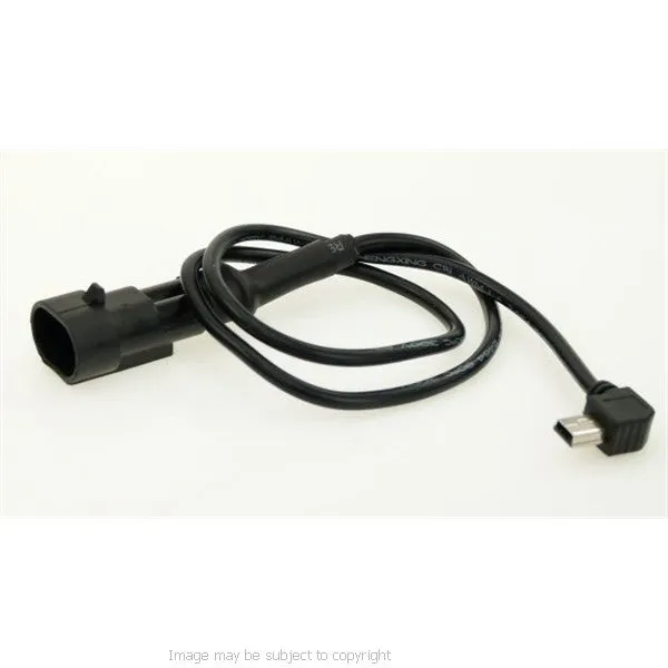 Angled Mini USB Direct to Battery Hard Wire Motorcycle Charging Cable for Garmin Nuvi - Streetpilot GPS SatNav (SKU 10058)