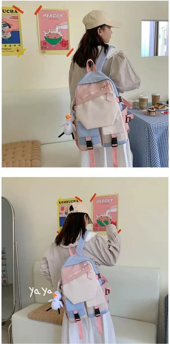 Anime My Dress Up Darling Marin Kitagawa dokidoki Backpack Cosplay Kawaii Backpack With Pendant Duck (3)