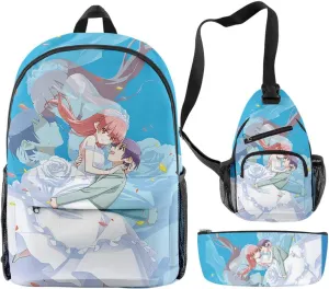 Anime Tonikawa Kawaii Backpack Tonikawa Kawaii Cosplay Daypack Rucksack Mochila 3 Pieces Girls (1)