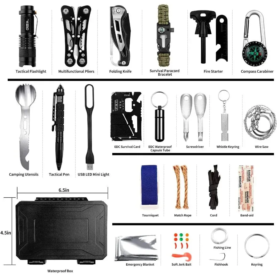 Antarctica Emergency Survival Gear Kits 60 in 1